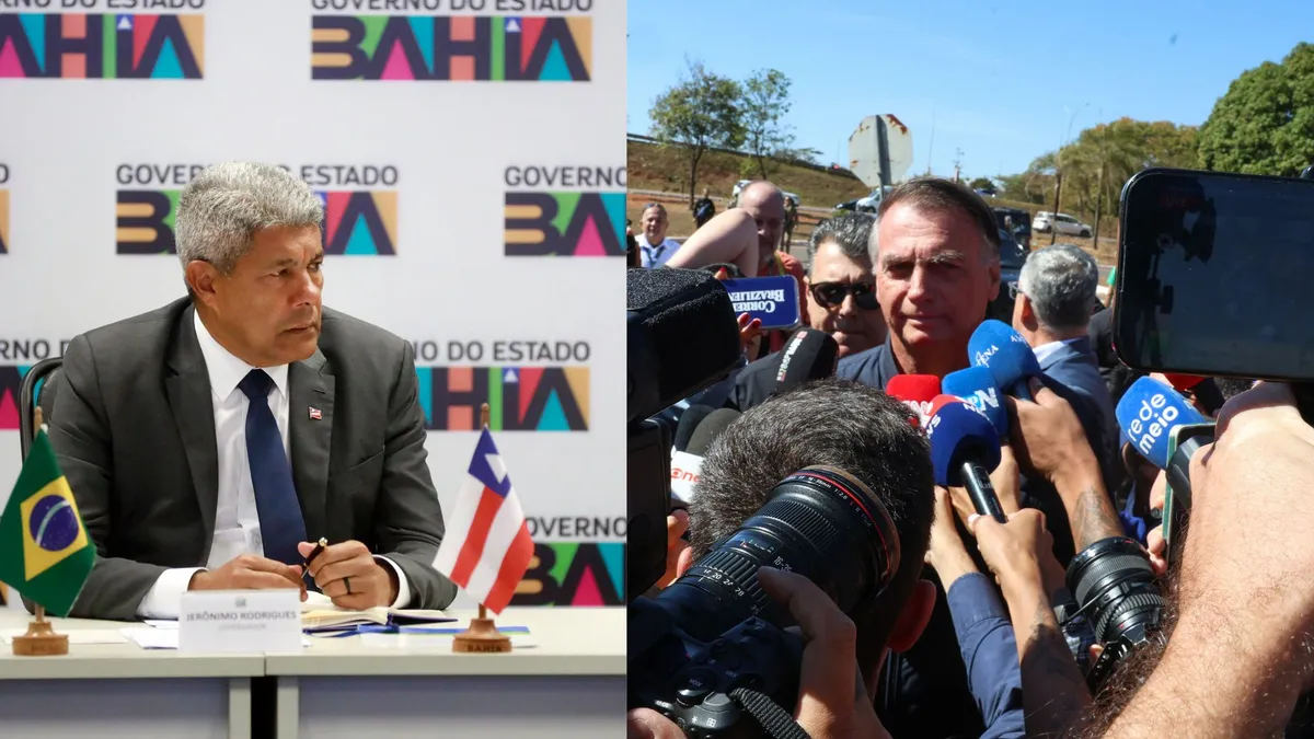 Governador Jerônimo Rodrigues (PT) e o ex-presidente Jair Bolsonaro (PL)