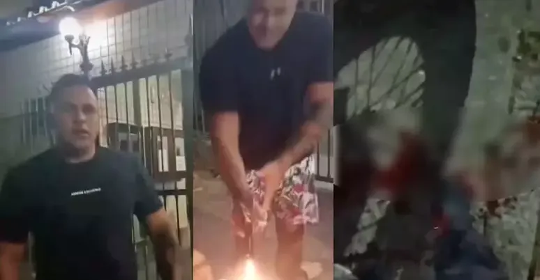 Cena foi filmada pelo própro entregador