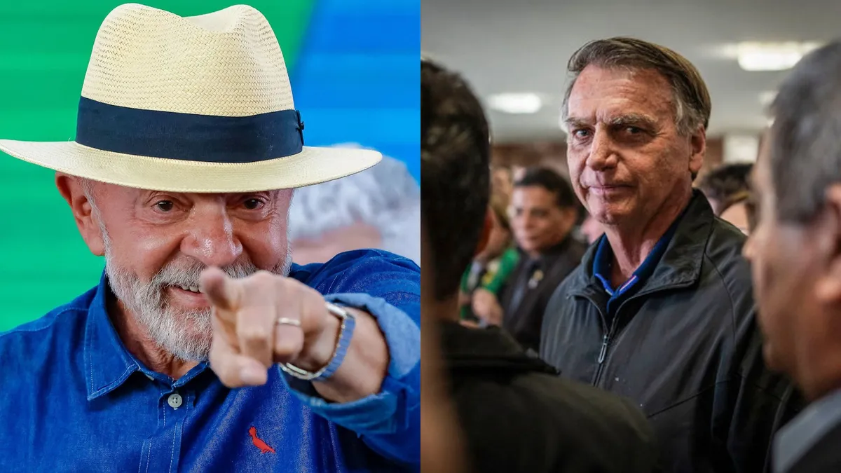 Presidente Lula (PT) e o ex-presidente Jair Bolsonaro (PL)