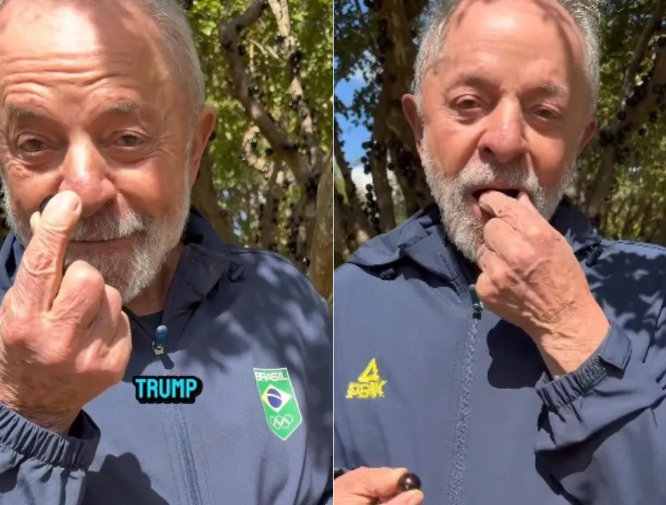 Lula come jabuticaba em vídeo nas redes sociais