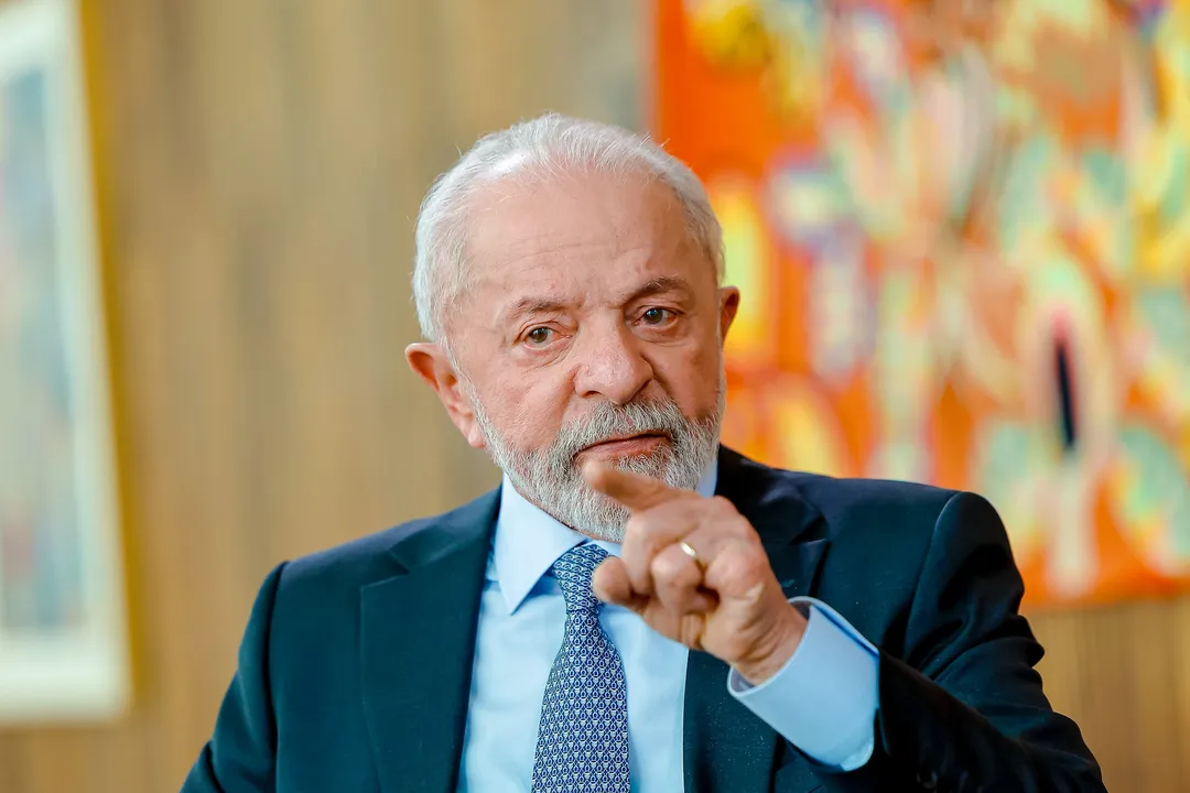 Lula, durante entrevista para o Jornal Nacional, no Palácio da Alvorada