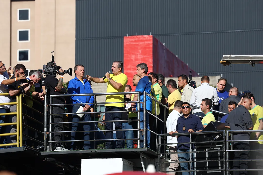 Silas Malafaia fala durante ato do ex-presidente da República Jair Bolsonaro na Avenida Paulista.