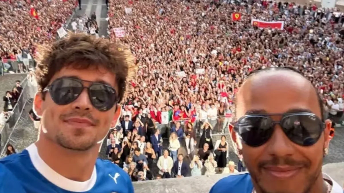 Charles Leclerc e Lewis Hamilton na Itália