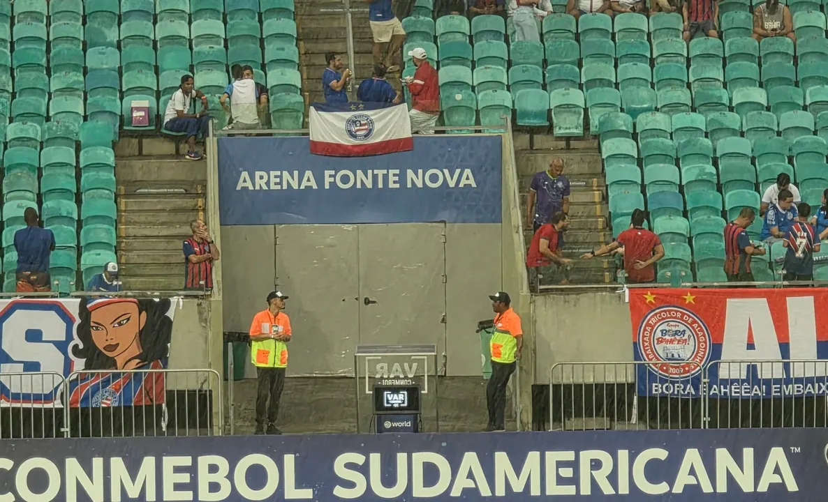 Cabine do VAR foi instalada no setor leste da Arena Fonte Nova