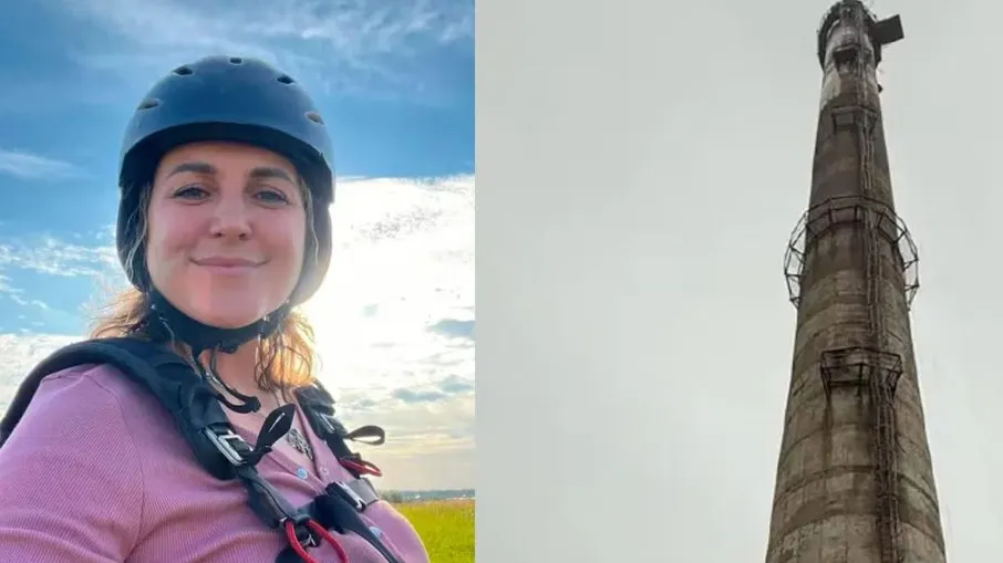 A mulher era apaixonada por esportes radicais