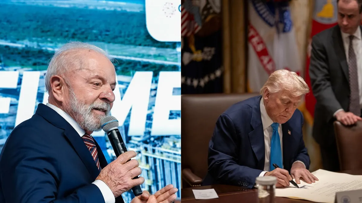 Presidentes do Brasil, Lula (PT), e do EUA, Donald Trump