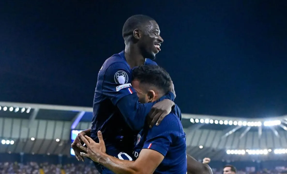Dembelé e Gonçalo Ramos, atacantes do PSG