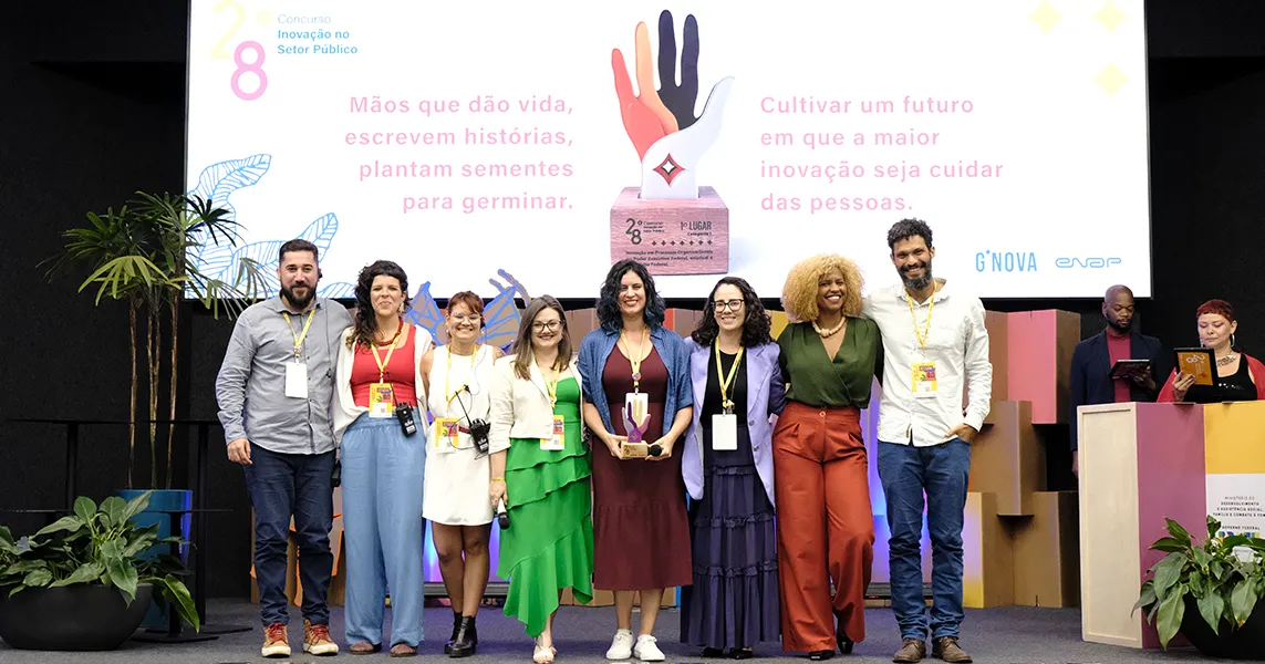 Finalistas de 2024 durante a cerimônia de premiação em Brasília.