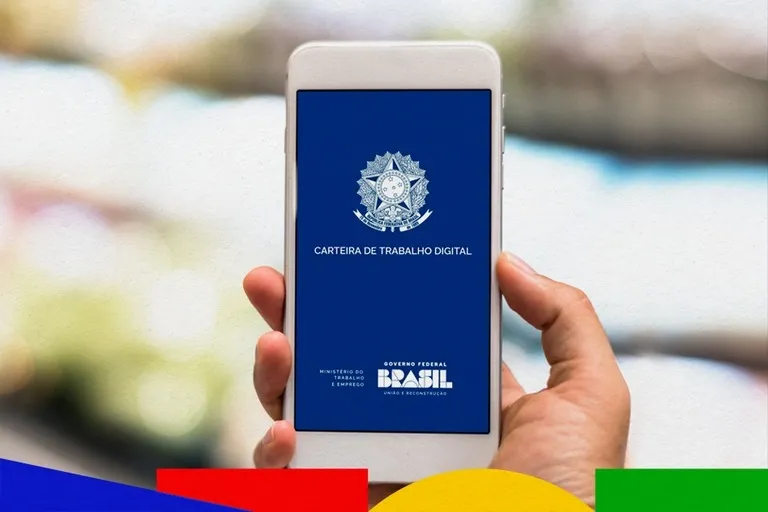 Carteira de trabalho digital (ilustração)