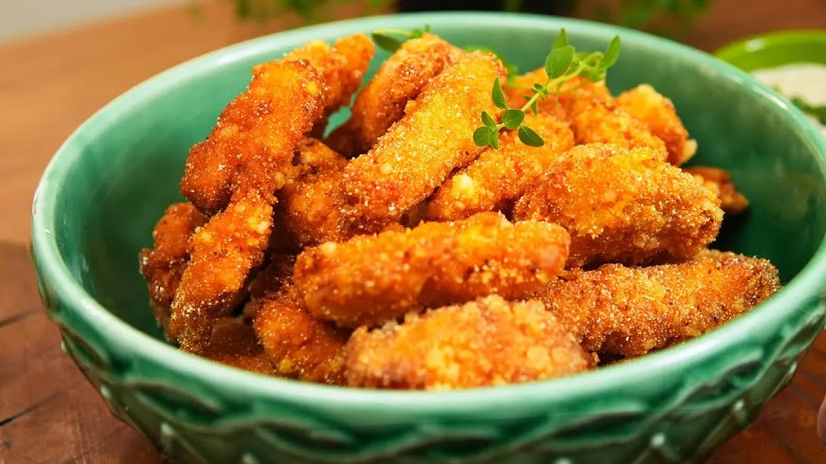 Frango empanado com tapioca faz sucesso