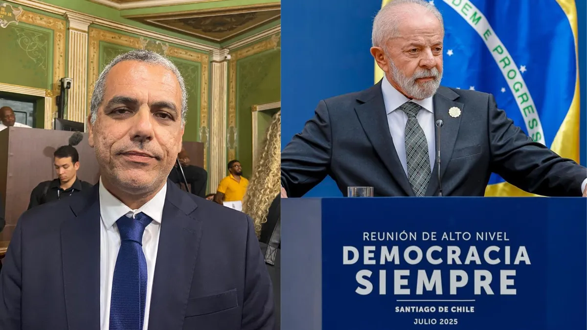 Vereador César Leite (PL) e presidente Lula (PT)