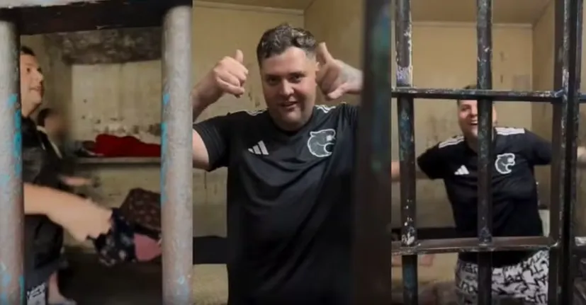 Influenciador digital Maumau grava vídeo enquanto esta preso