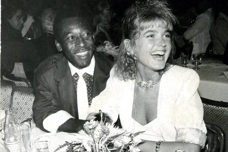 Xuxa Meneghel quando se relacionava com Pelé