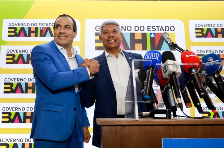 Jerônimo Rodrigues e Bruno Reis durante reunião de alinhamento entre Prefeitura e Governo do Estado