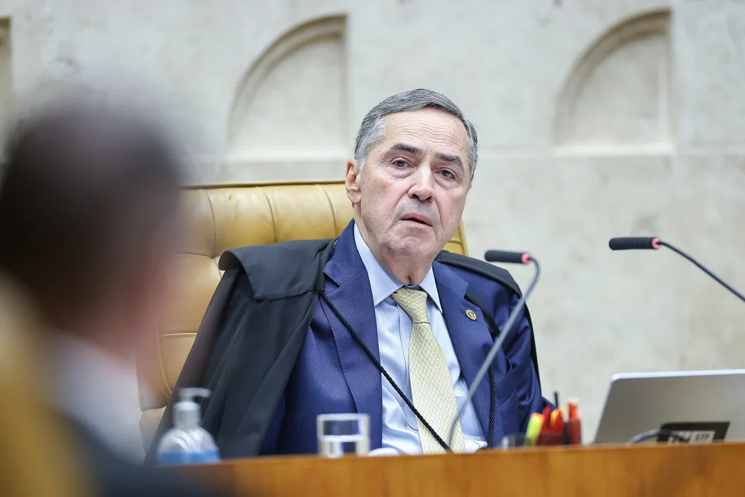 Presidente do STF, ministro Luiz Roberto Barroso, durante sessão