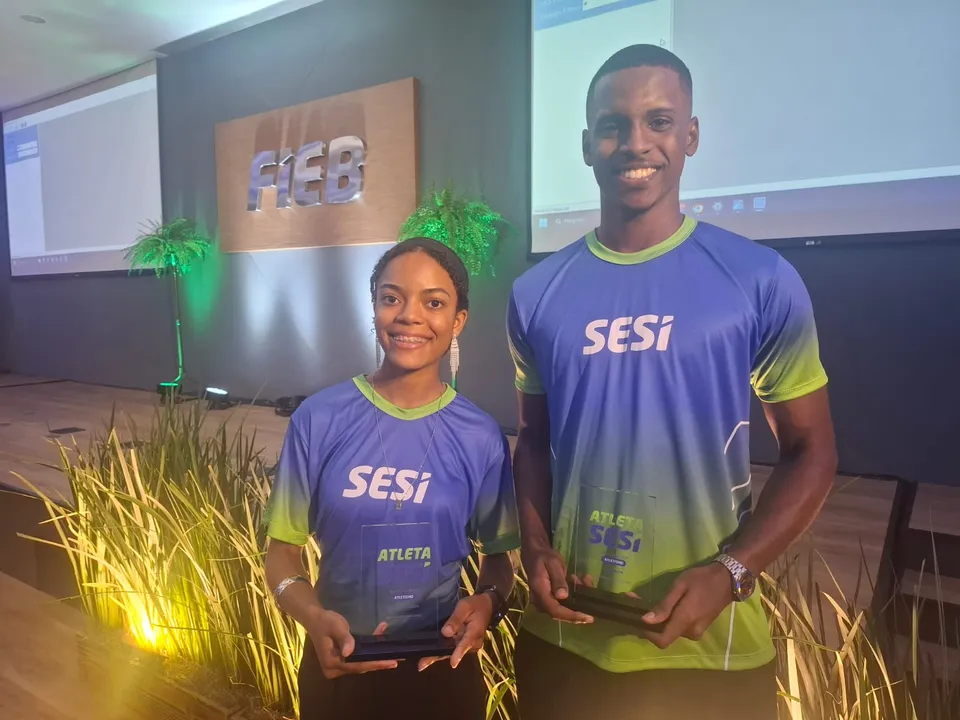 Ellen Brito e Cauan dos Santos, atletas de atletismo