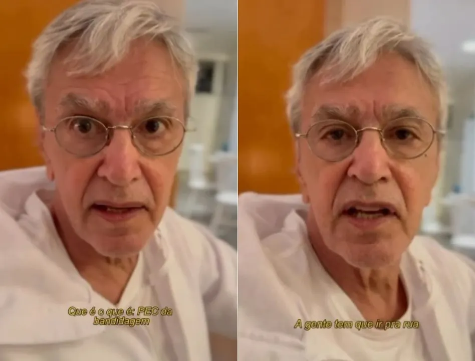 Caetano Veloso convocou população para manifestação.