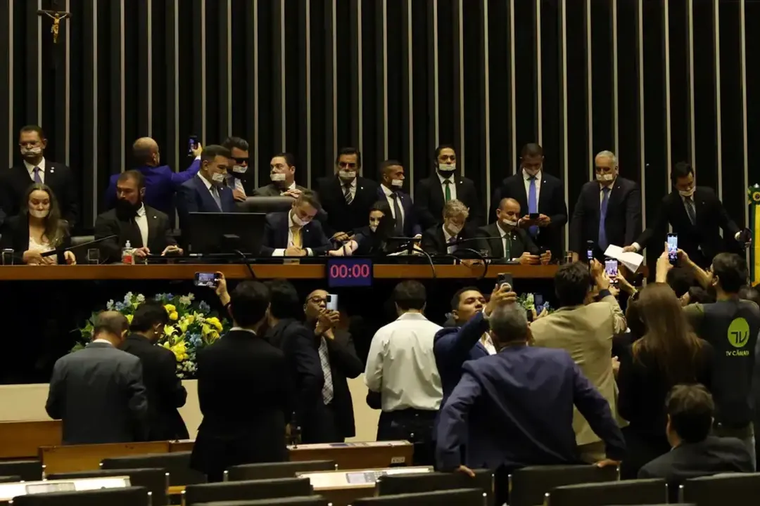 Motim de deputados bolsonaristas na Câmara, em agosto