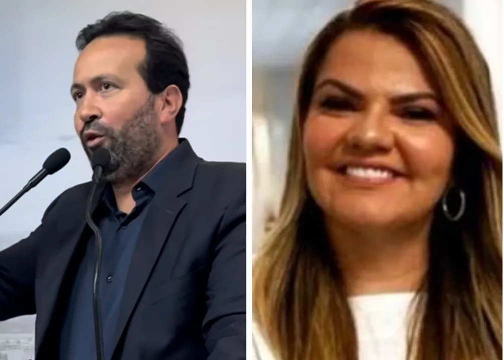 Andrea Castro e Wagner Alves, cônjuges de Augusto Castro (PSD) e Sheila Lemos (União Brasil) respectivamente