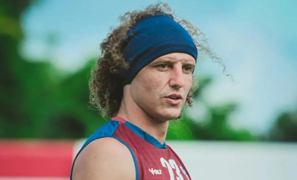 David Luiz em treino pelo Fortaleza
