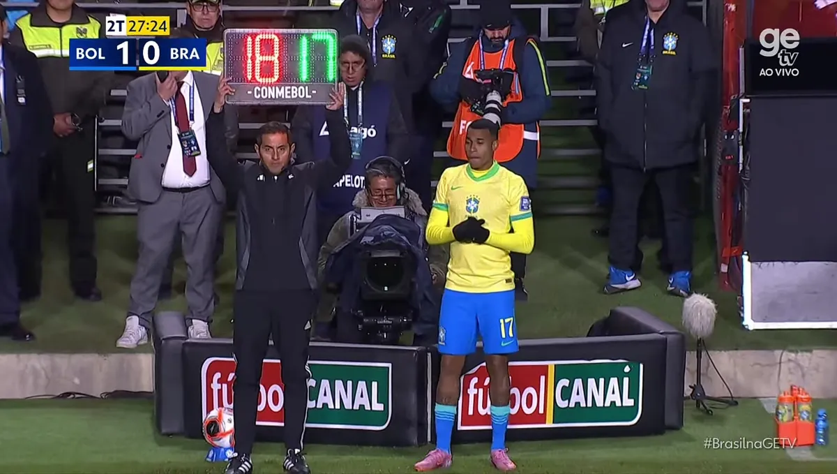 Jean Lucas estreando pela Seleção Brasileira