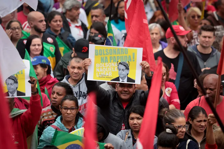 Militantes do PT foram às ruas no 7 de Setembro