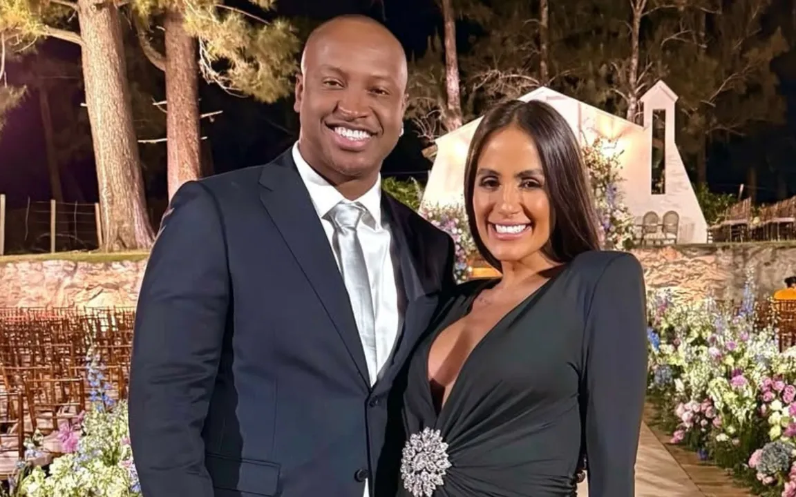 O casal celebrou a chegada do baby