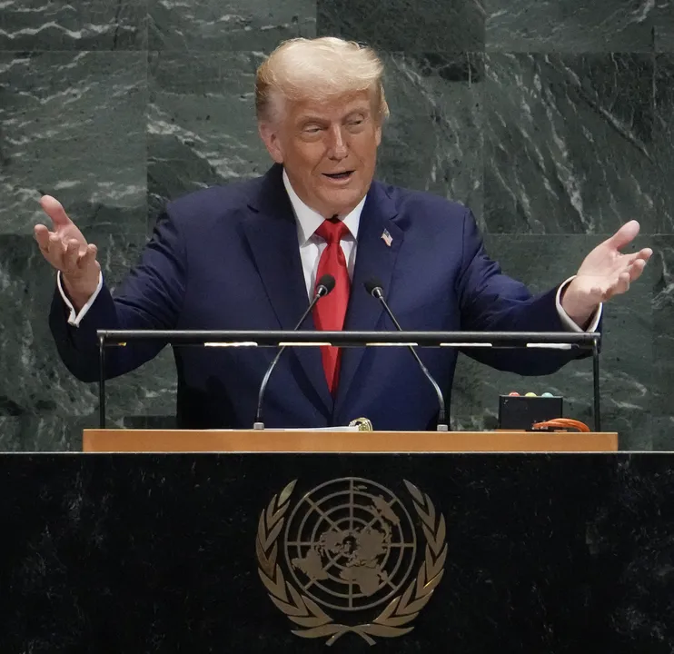 Presidente dos EUA, Donald Trump, faz discurso na Assembleia Geral das Nações Unidas na sede da ONU em Nova York.