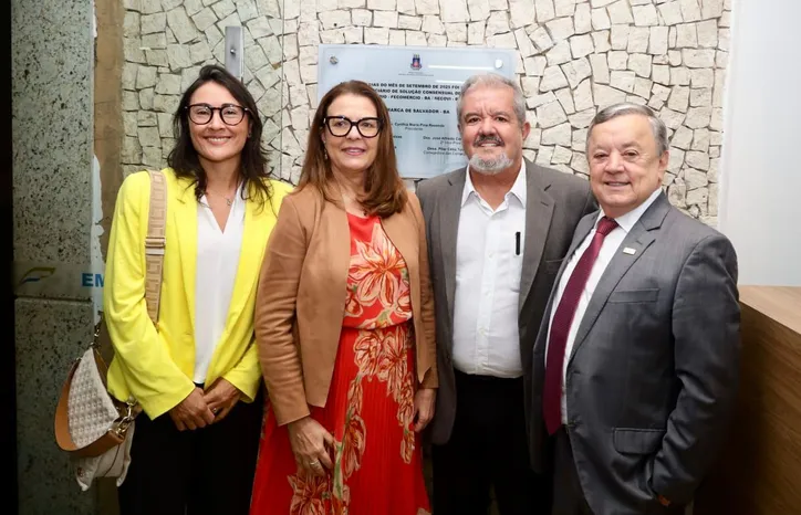 Adriana Bandeira, Marielza Brandão, José Alberto e Kelsor Fernandes na inauguração do CEJUSC-BA