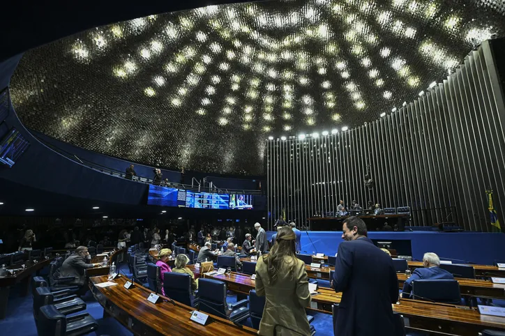 Plenário do Senado Federal durante sessão deliberativa ordinária