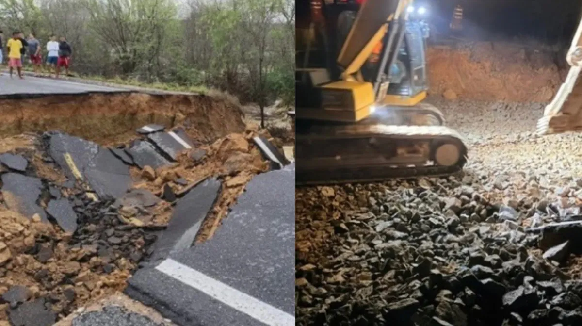 Imagem ilustrativa da imagem BR-116 é reaberta na Bahia após cratera gigante fechar rodovia