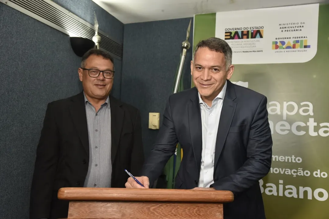 Fábio Alexandre Rodrigues, superintendente do Mapa na Bahia, e Pablo Barrozo, secretário estadual de Agricultura