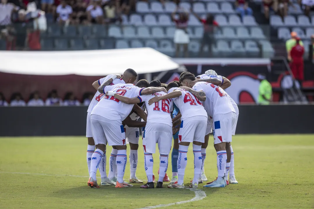 Jogadores do Bahia no Barradão