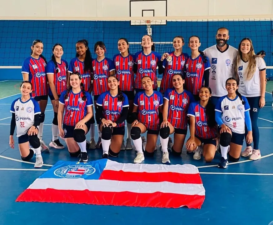Time de vôlei feminino sub-14 do Bahia
