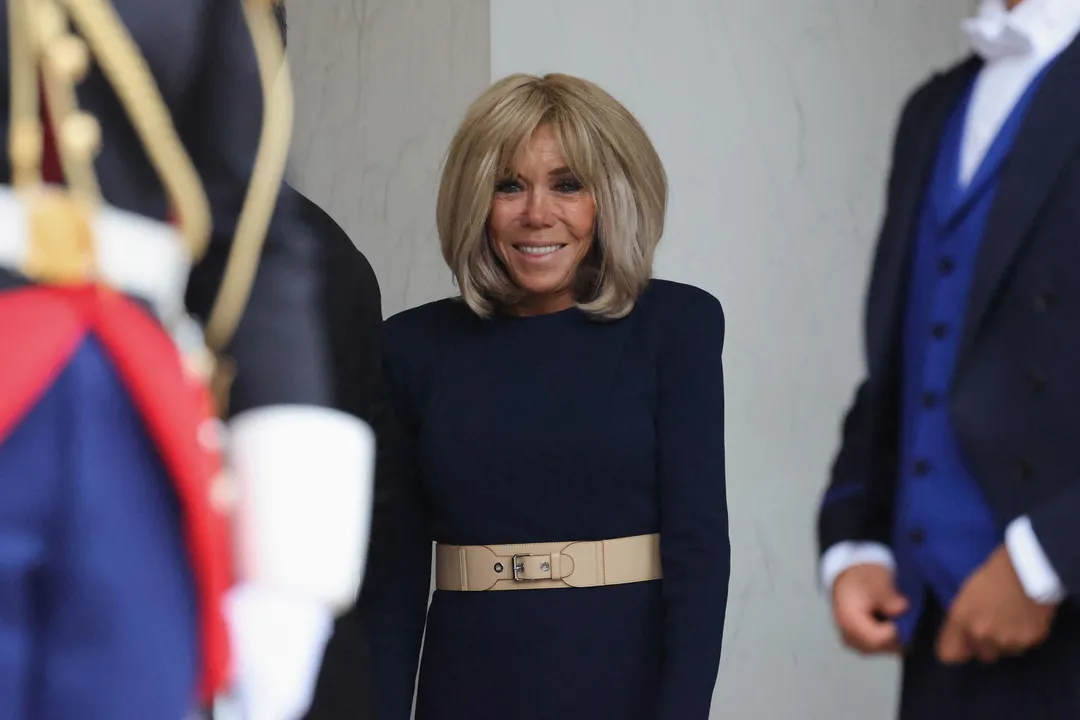 A esposa do presidente francês, Brigitte Macron