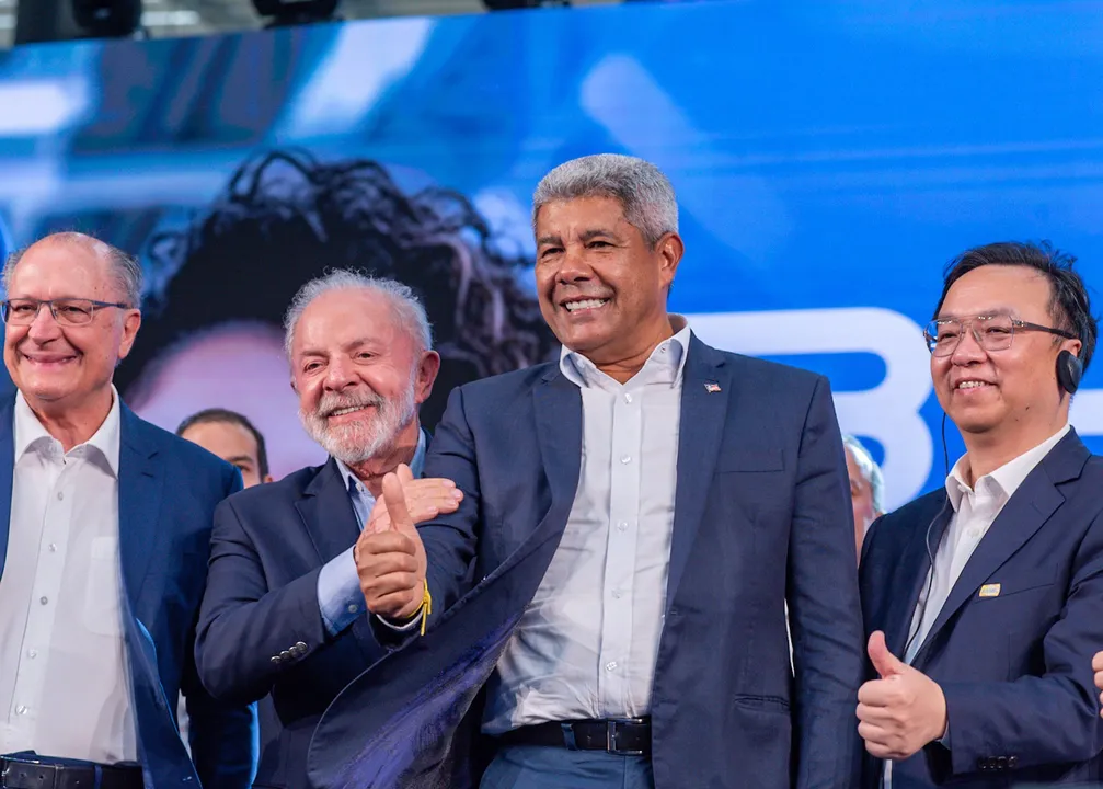 Governador e presidente participaram da inauguração da fábrica da BYD em Camaçari