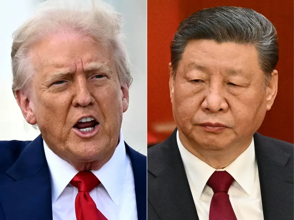 Trump e o presidente chinês Xi Jinping
