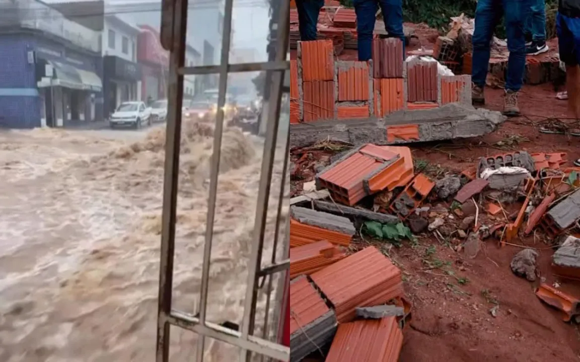Parte da cidade foi destruída pelo temporal
