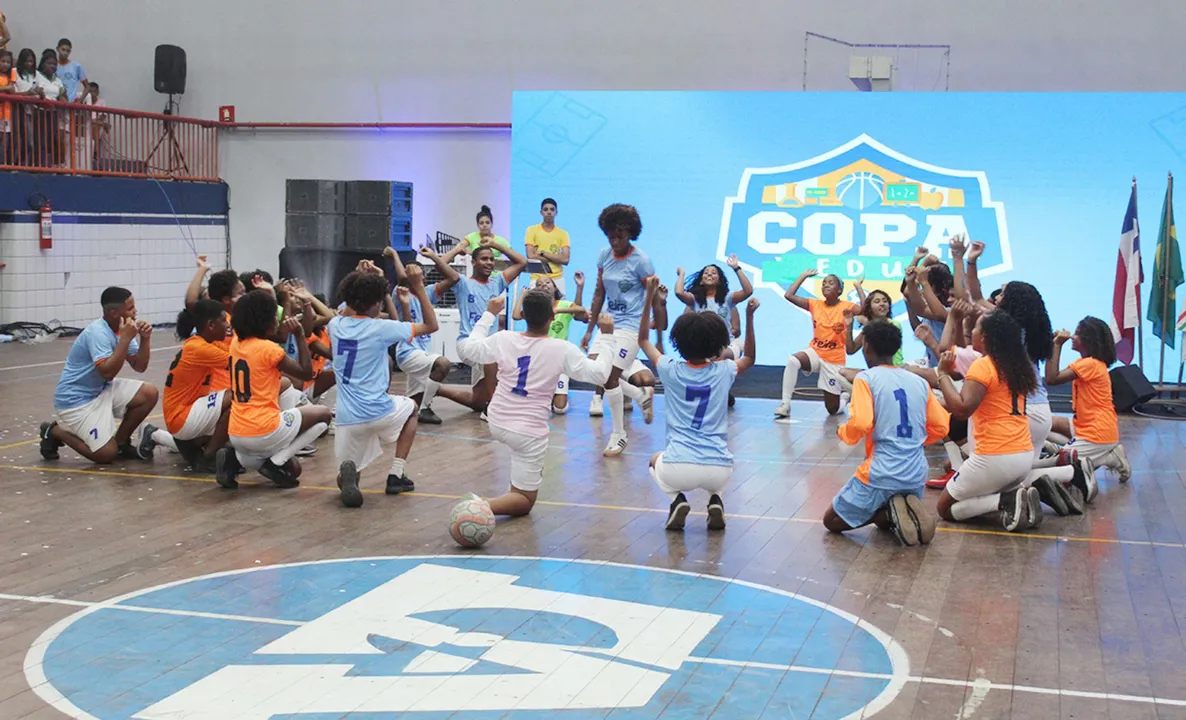 Crianças e adolescentes presentes no evento