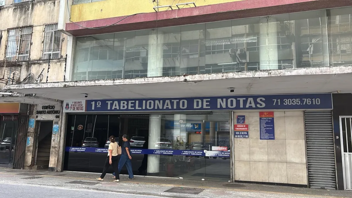 Crime ocorreui no 1º Tabelionato de Notas, no Comércio