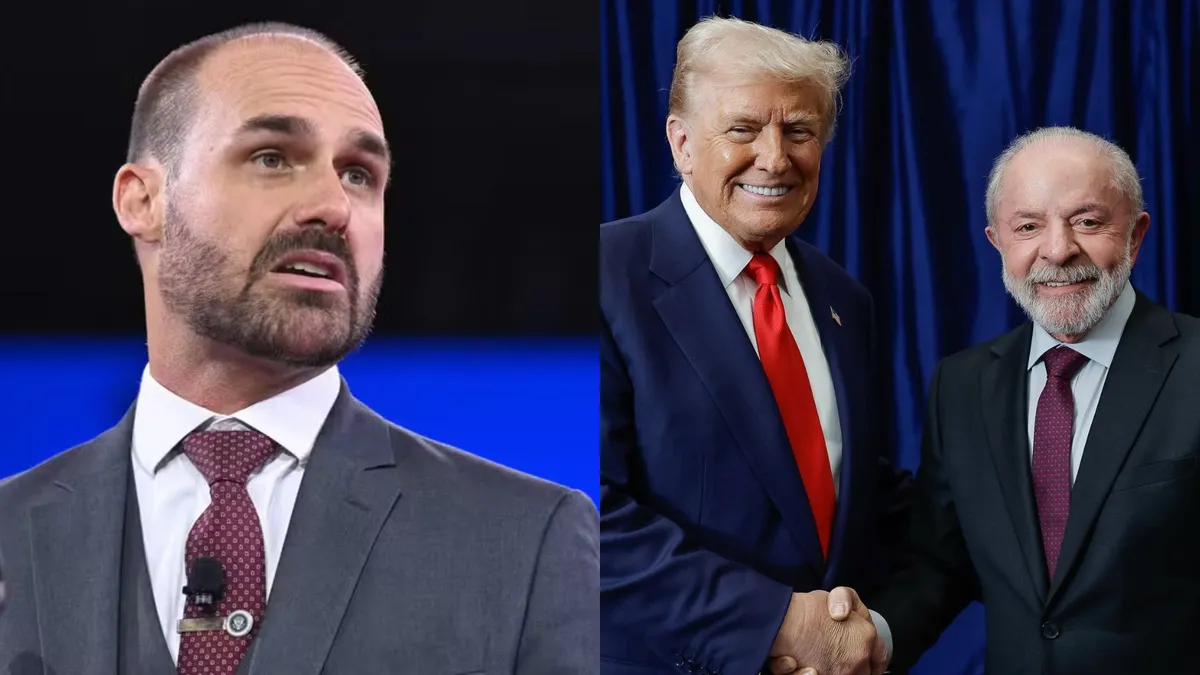 Eduardo Bolsonaro se pronuncia após encontro