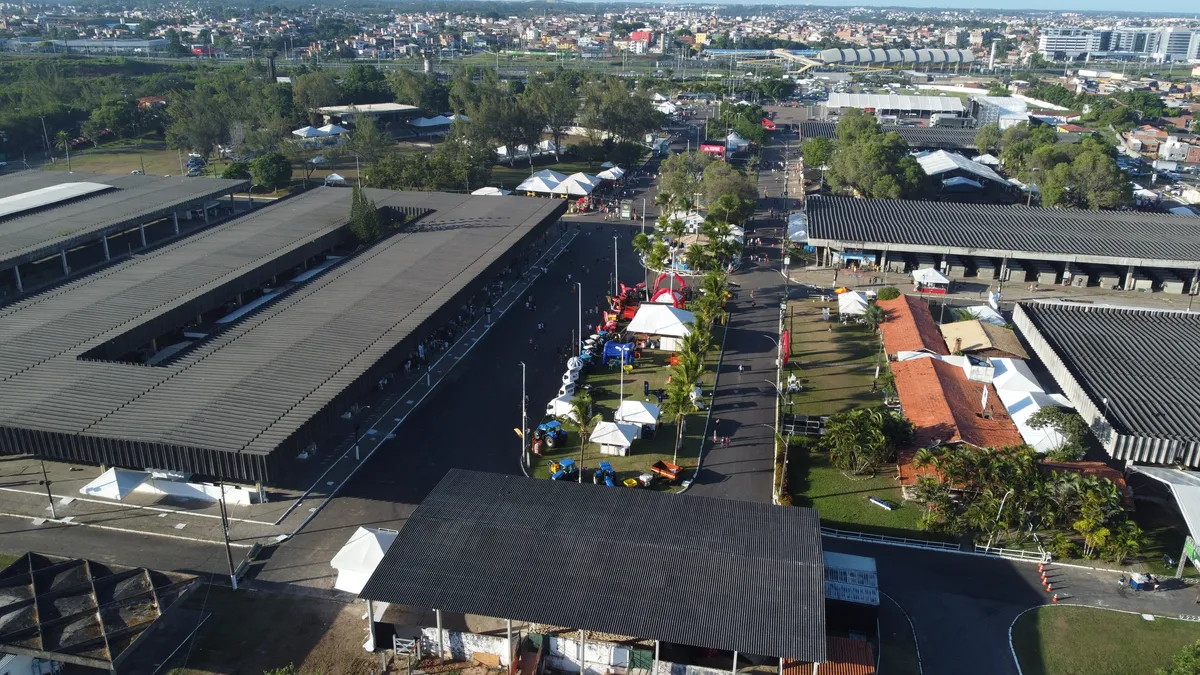 Vista aérea do Parque de Exposições, em Salvador