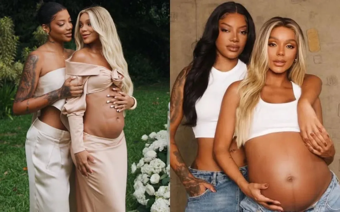 As duas são mães da pequena Zuri