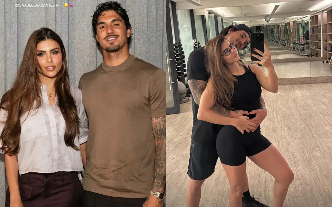 O atleta e a moça assumiram o namoro há dois meses