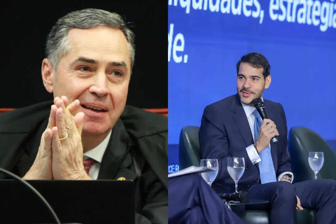 Ex-ministro do STF, Luis Roberto Barroso, e ministro da AGU, Jorge Messias