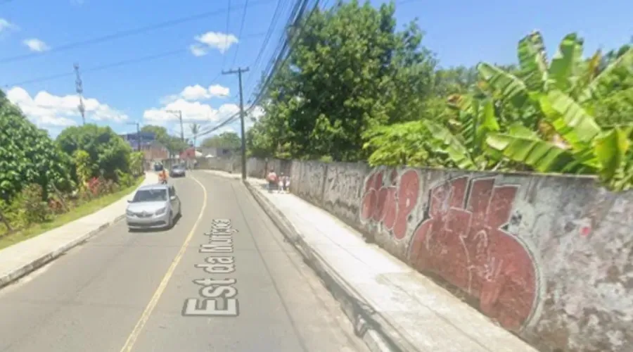 Rua onde o crime aconteceu em Salvador