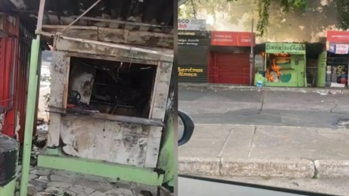 Barraca foi incendiada no sábado