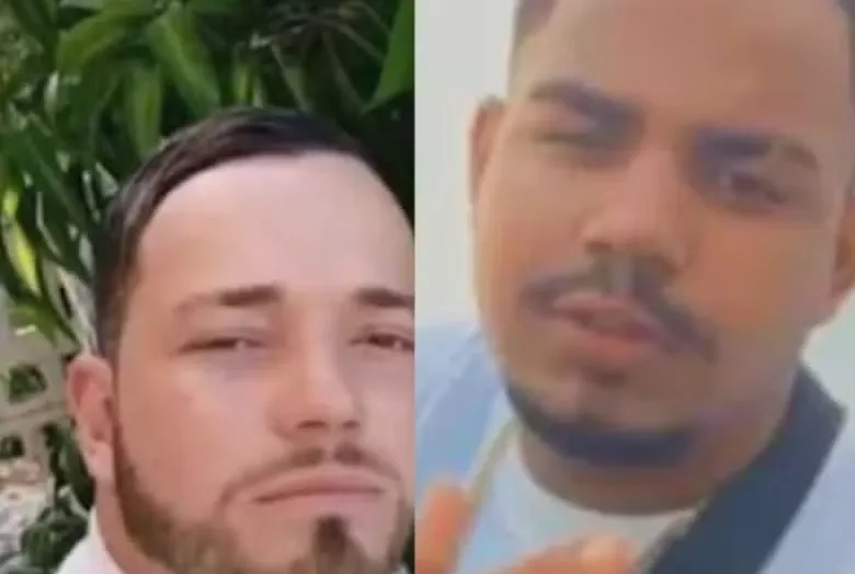 Os dois dois homens estavam caídos próximos a uma motocicleta