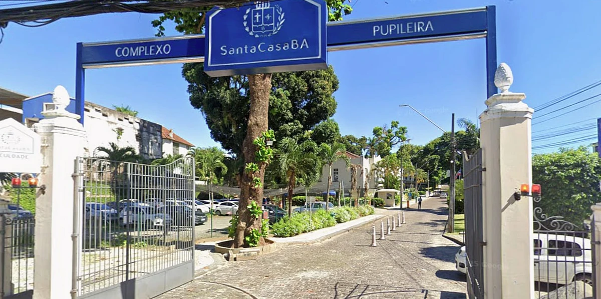 Entrada da Pupileira, localizado na sede da Santa Casa de Misericórdia da Bahia