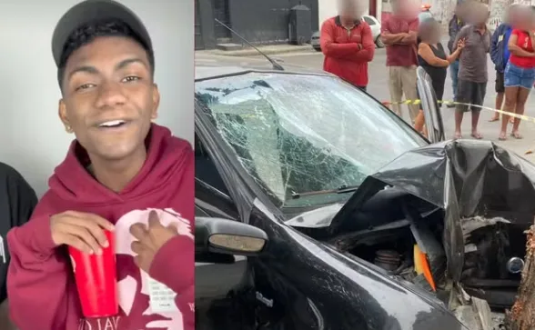 Influenciador bate carro e morre em frente a cemitério